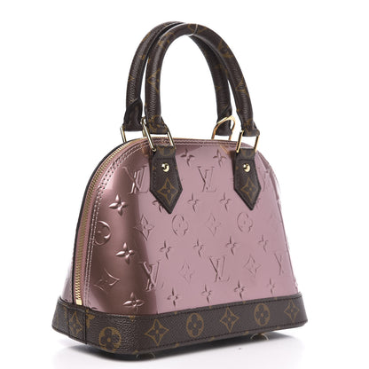 Louis Vuitton Vernis Monogram Alma BB Rose Pale Metallise 3 of 9