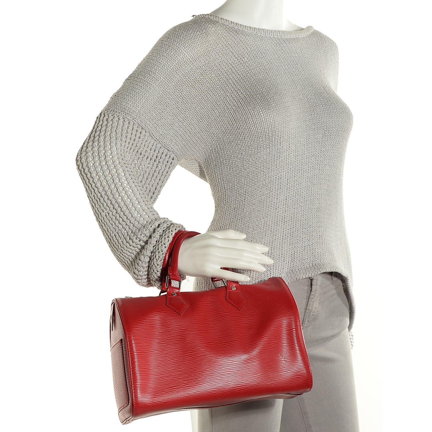 Louis Vuitton Epi Speedy 30 Rouge 2 of 7