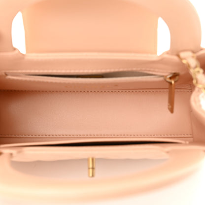 Chanel Shiny Aged Calfskin Quilted Nano Kelly Shopper Beige 5 of 10