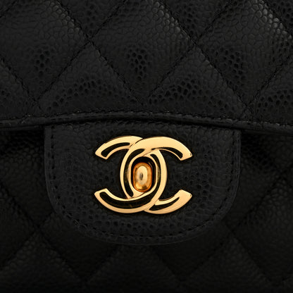Chanel Caviar Quilted Medium Double Flap Black 13 of 15