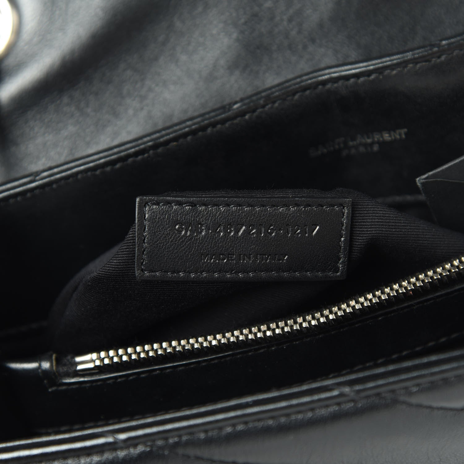 Saint Laurent Calfskin Y Quilted Monogram Medium Loulou Chain Satchel Black 7 of 20