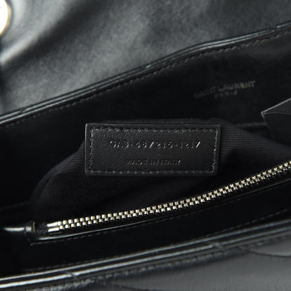 Saint Laurent Calfskin Y Quilted Monogram Medium Loulou Chain Satchel Black 7 of 20