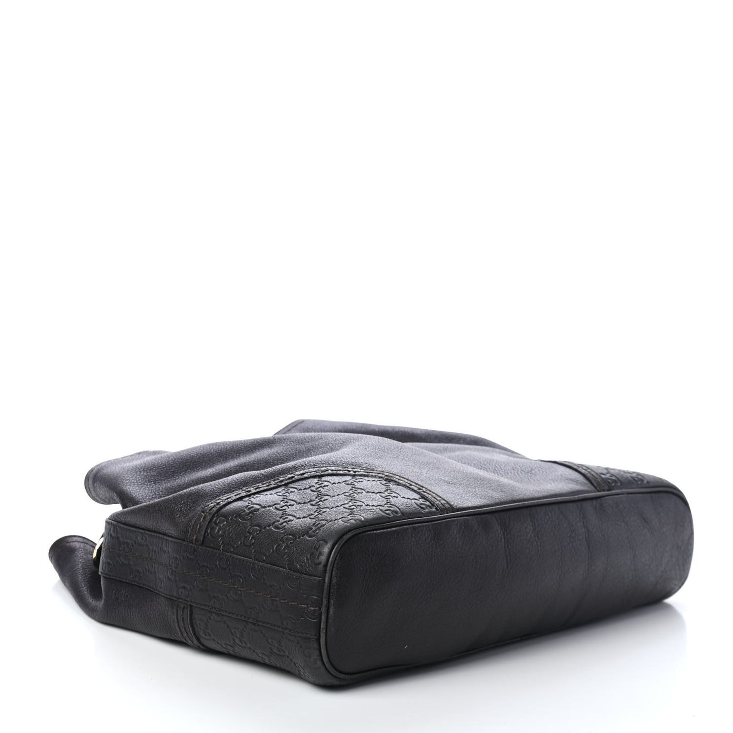 Calfskin Guccissima Trim Large Signoria Black