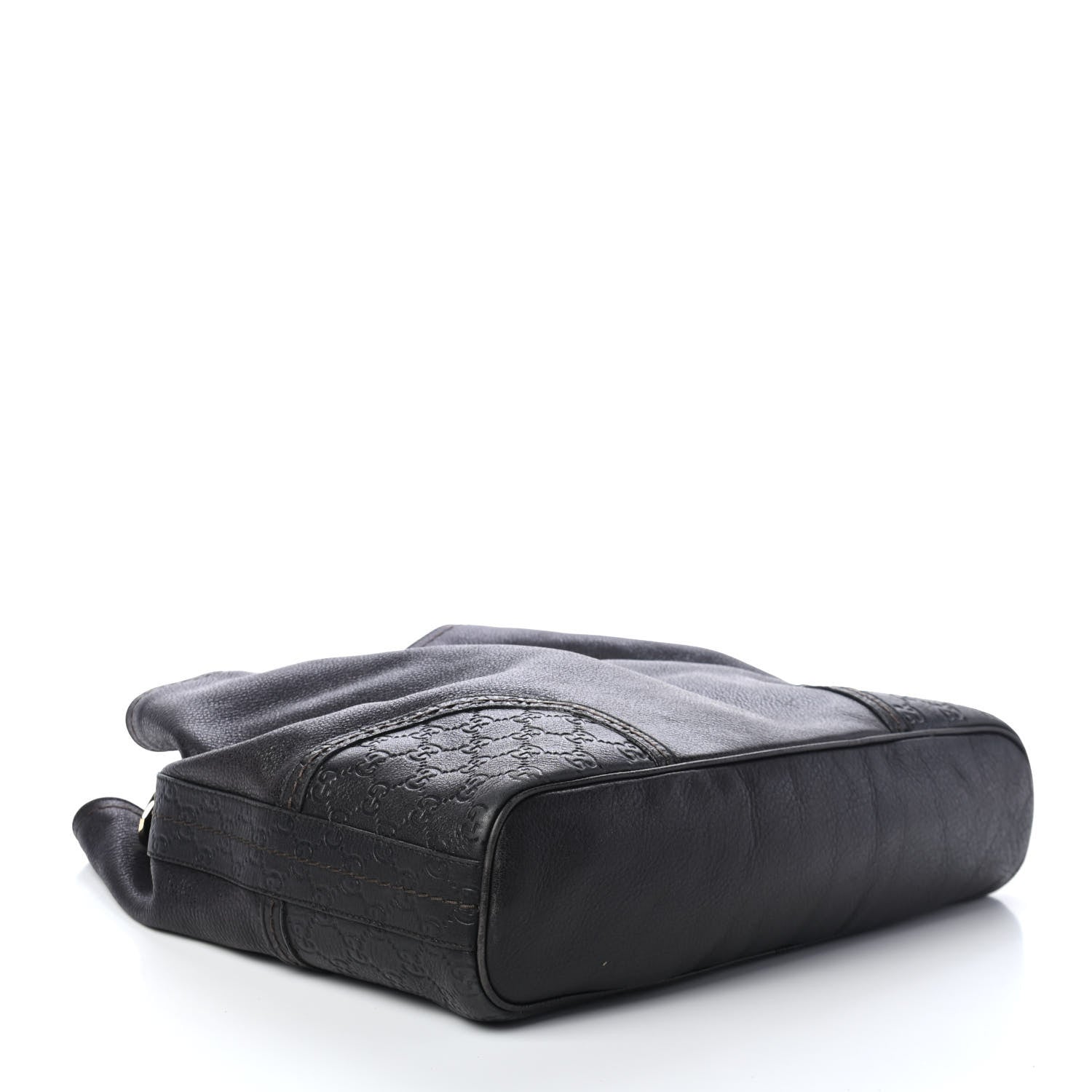 Gucci Calfskin Guccissima Trim Large Signoria Black 3 of 4