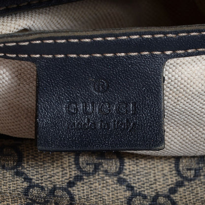 Gucci GG Plus Monogram Large Flat Messenger Bag Beige Blue 6 of 9