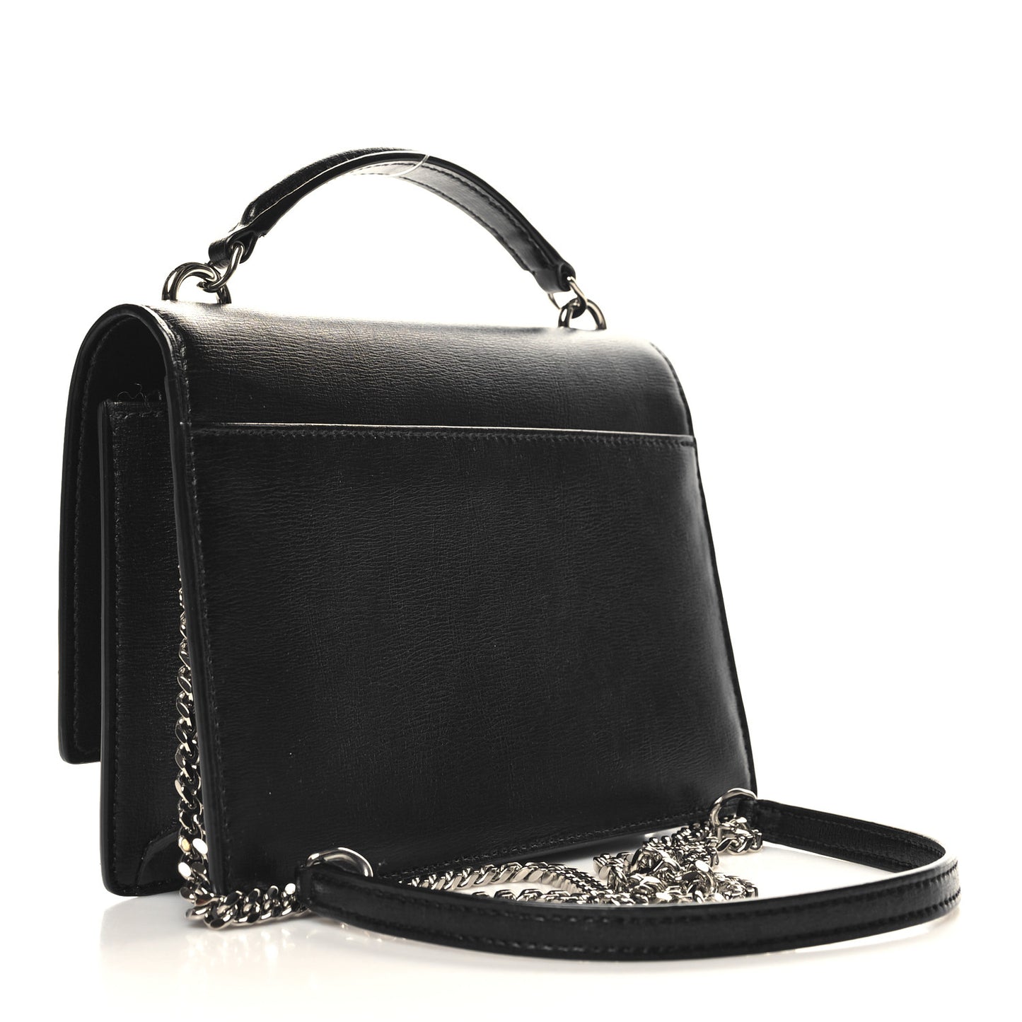 Calfskin Monogram Sunset Top Handle Chain Wallet Black