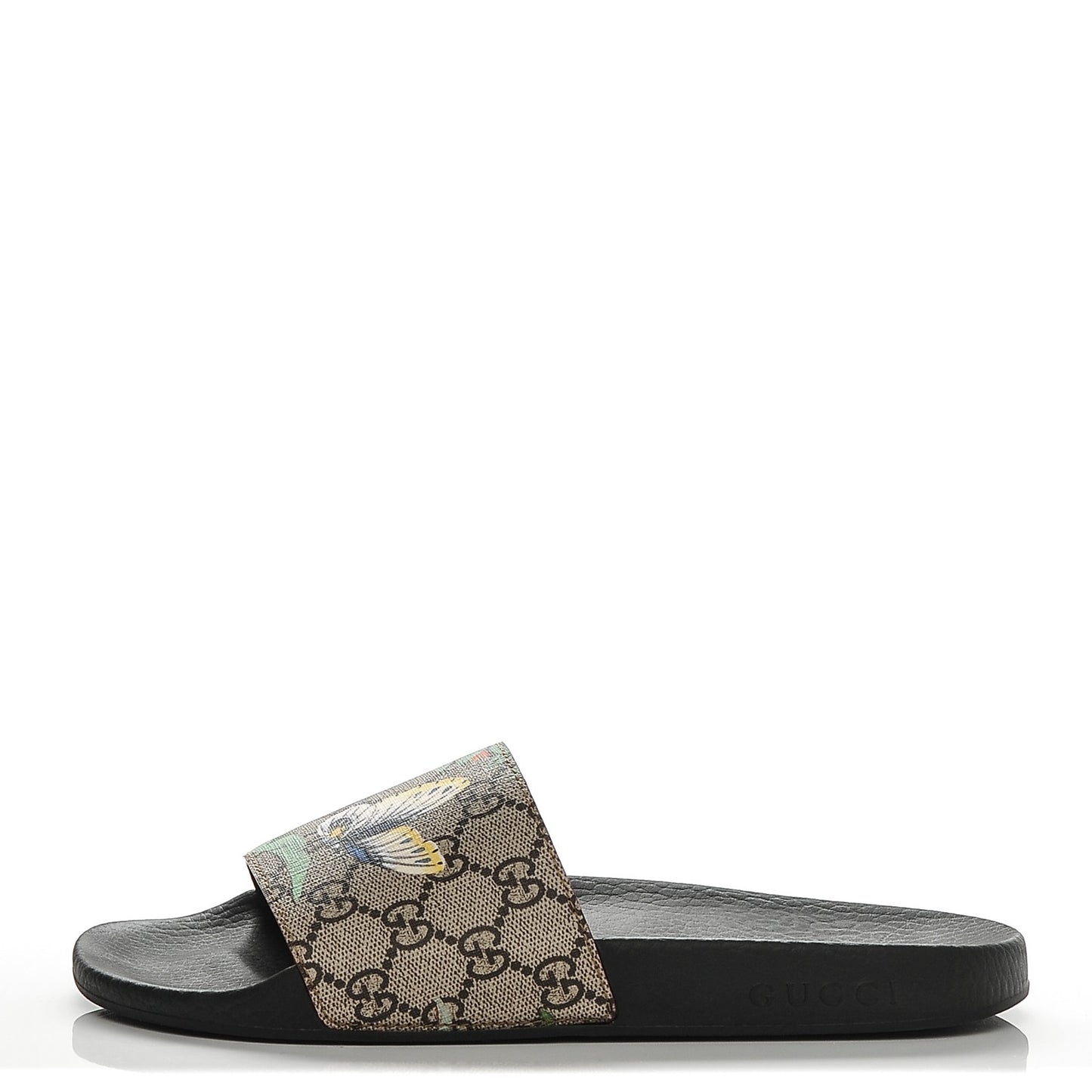 GG Supreme Monogram Tian Womens Slide Sandals 39 Beige Multicolor