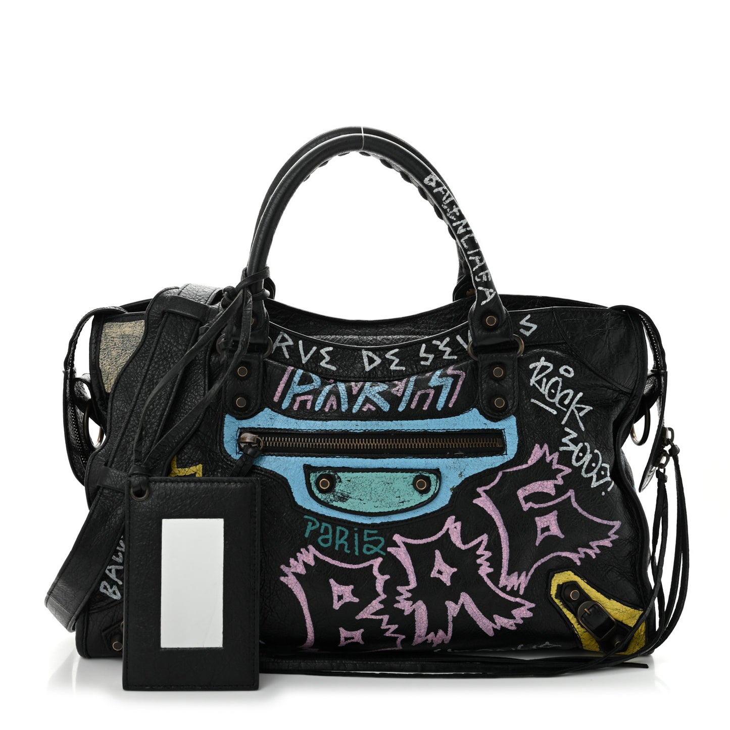 Agneau Graffiti All Over Classic Hardware City Black Multicolor