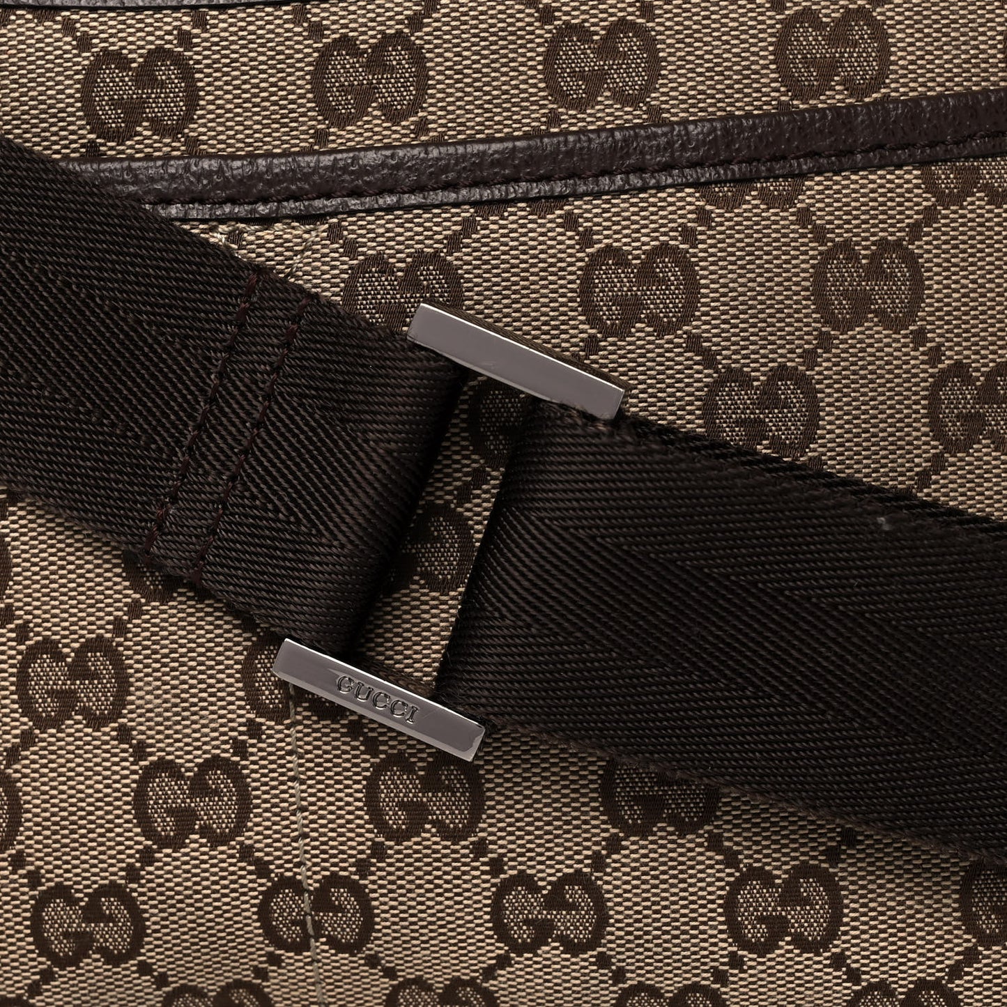 Monogram Natural Pigskin Large Diaper Bag Beige Ebony Cocoa Dark Chocolate