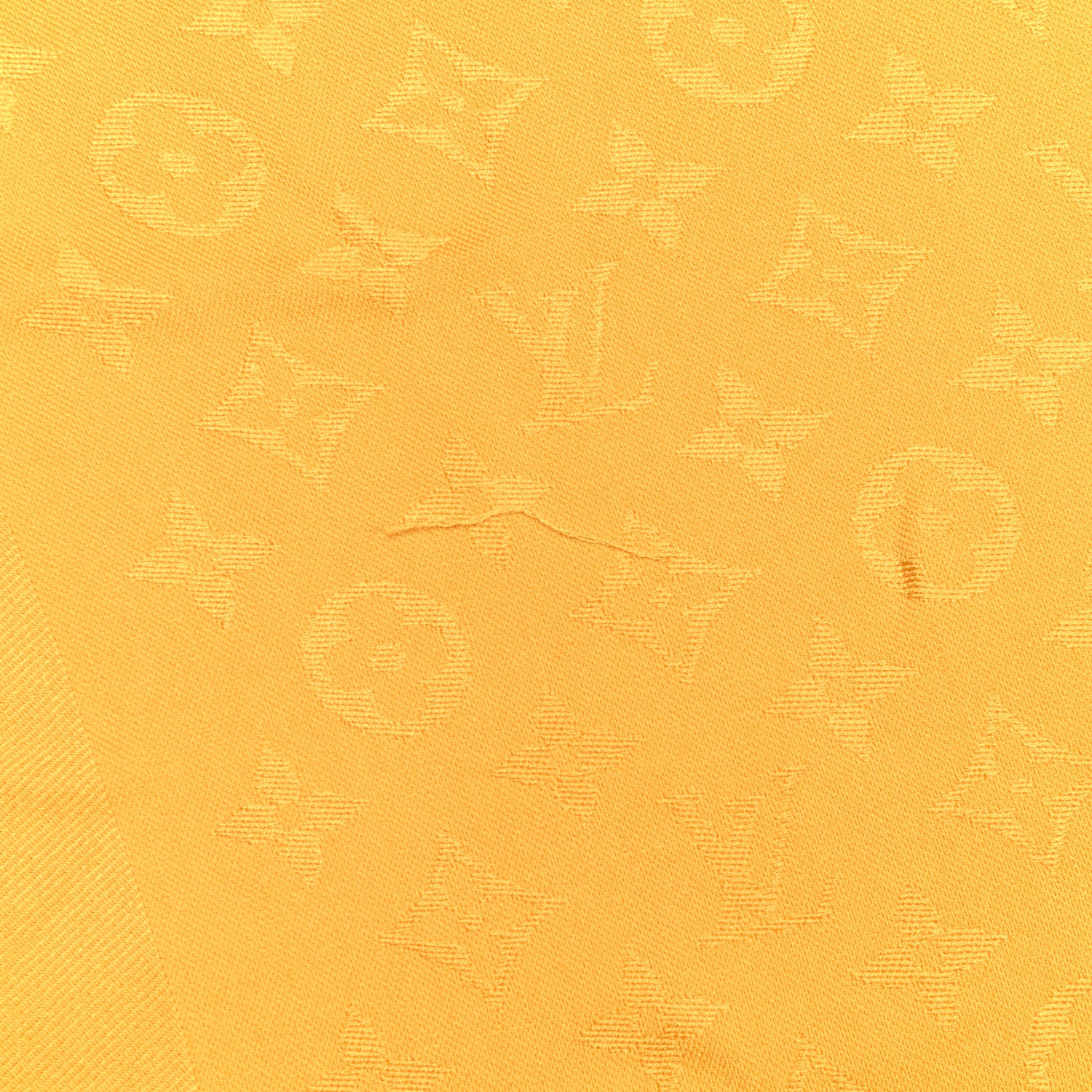 Louis Vuitton Wool Silk Monogram Shawl Safran 7 of 9