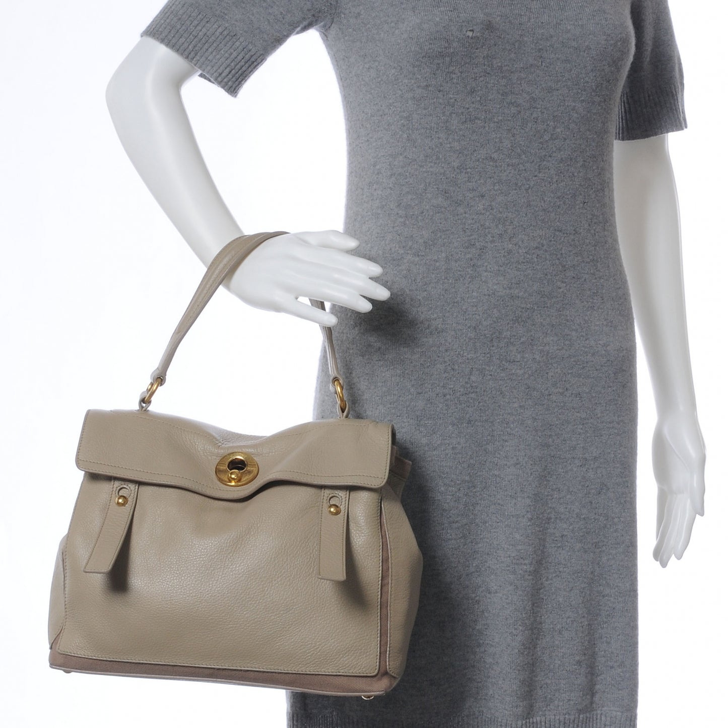 Leather Medium Muse Two Beige
