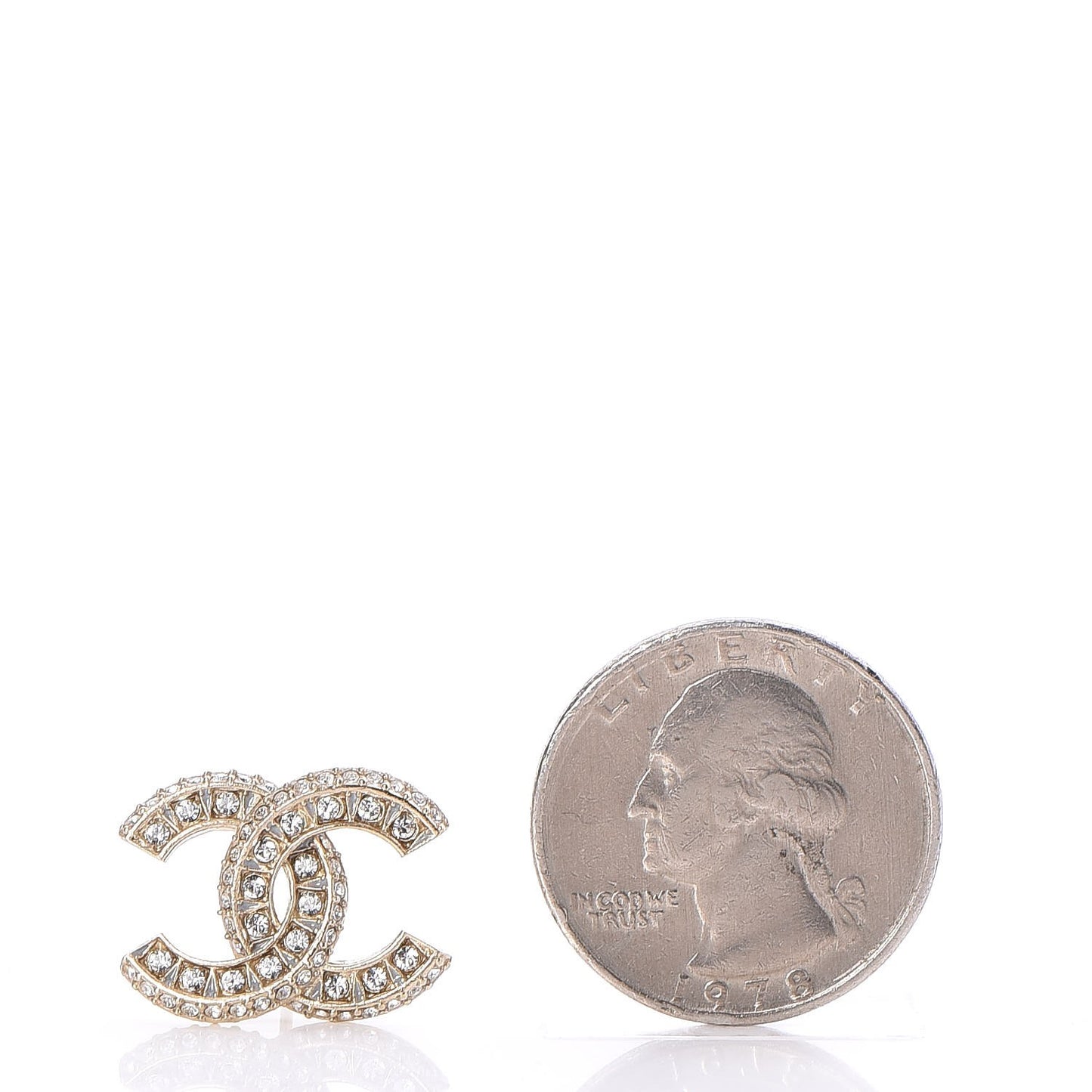 Crystal CC Earrings Gold
