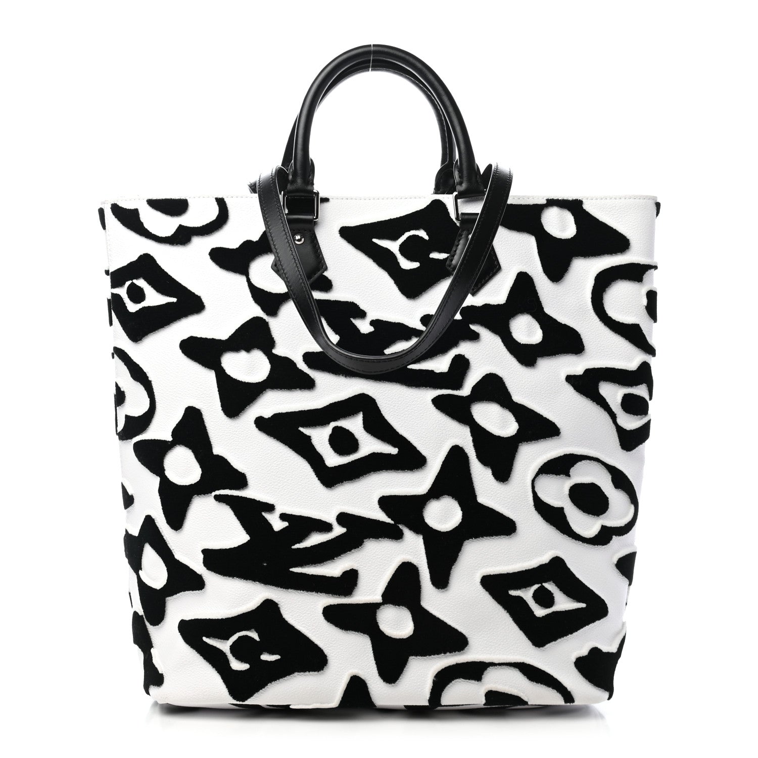 Louis Vuitton X UF Tufted Monogram Tufted Cabas White Black 2 of 17