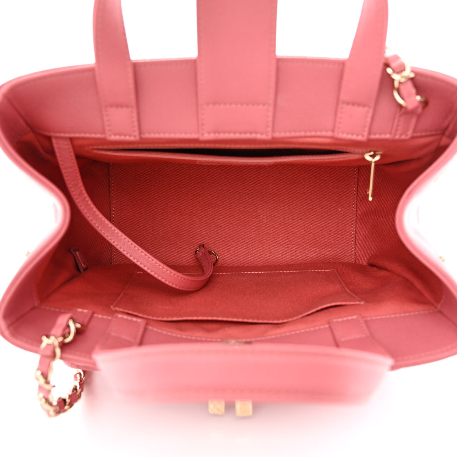 Chanel Caviar Quilted Small Business Affinity Shopping Bag Pink 5 of 12
