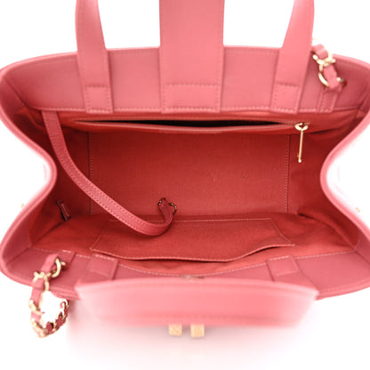 Chanel Caviar Quilted Small Business Affinity Shopping Bag Pink 5 of 12