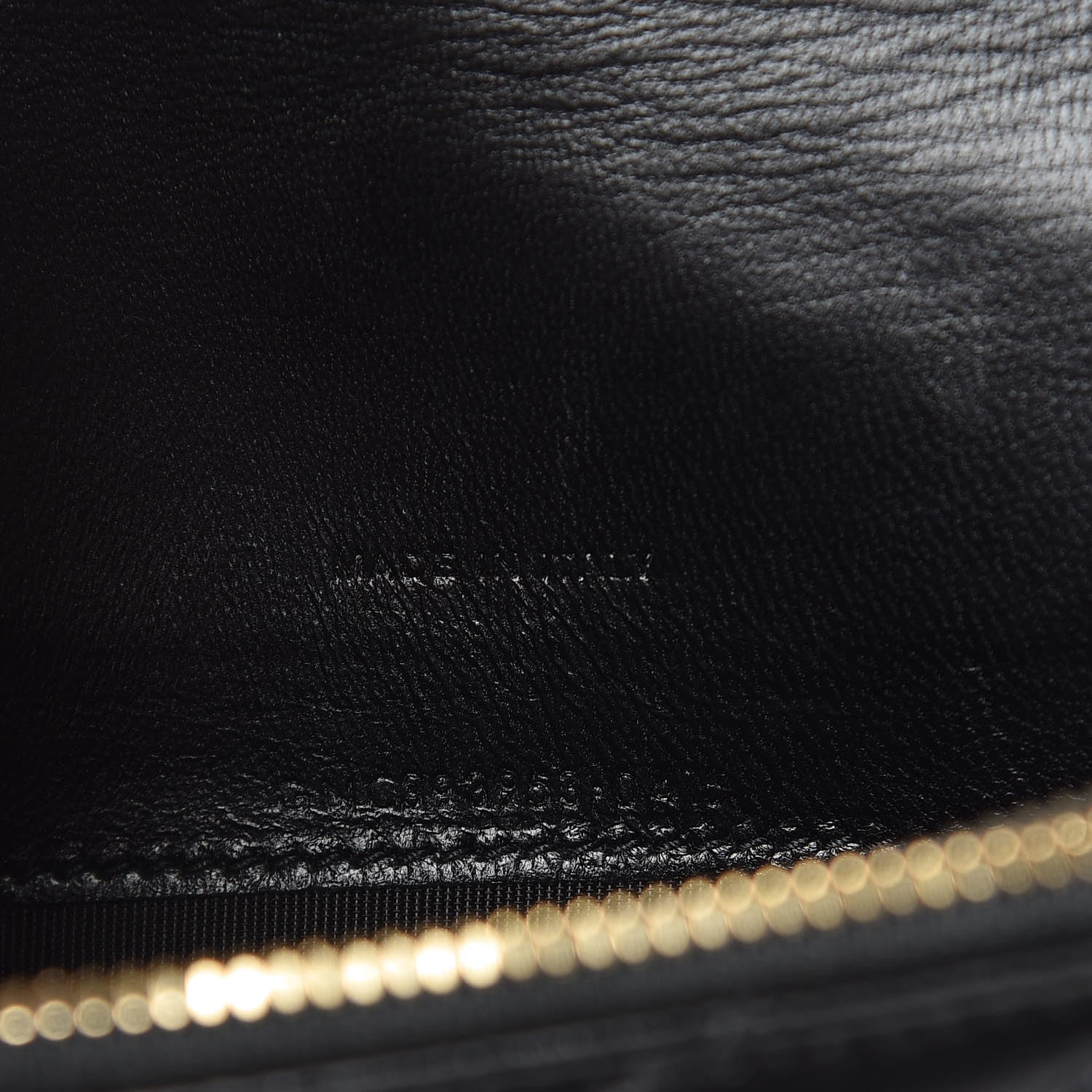 Saint Laurent Calfskin Matelasse Chevron Monogram Envelope Chain Wallet Black 6 of 13