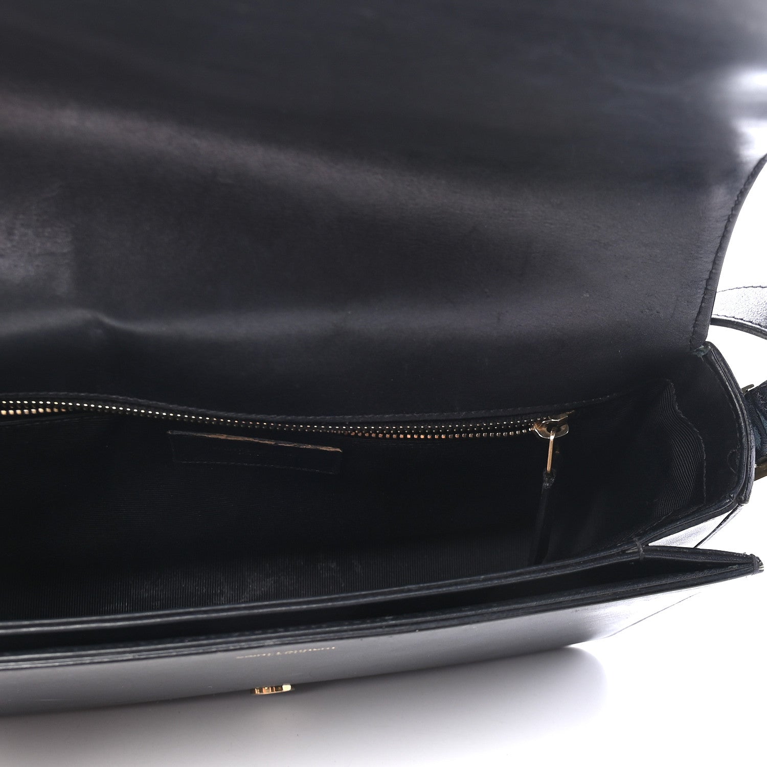 Saint Laurent Smooth Calfskin Medium Classic Monogram Universite Bag Black 5 of 13