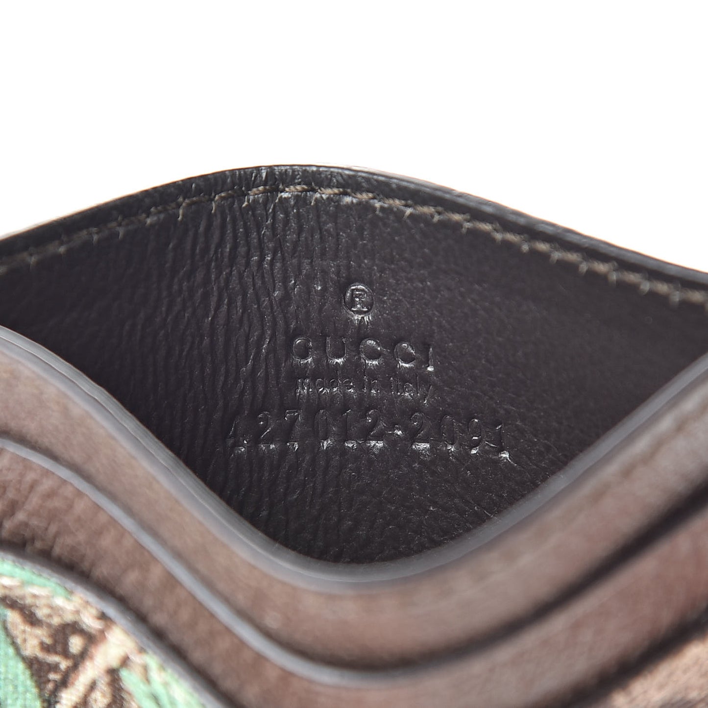 GG Supreme Monogram Tian Card Holder Beige Multicolor New Acero