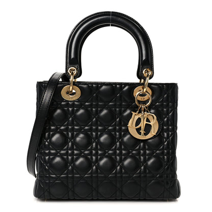 Christian Dior Lambskin Cannage Medium Lady Dior Black 1 of 10