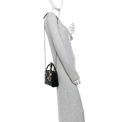 Christian Dior Patent Cannage Mini Lady Dior Black 2 of 10