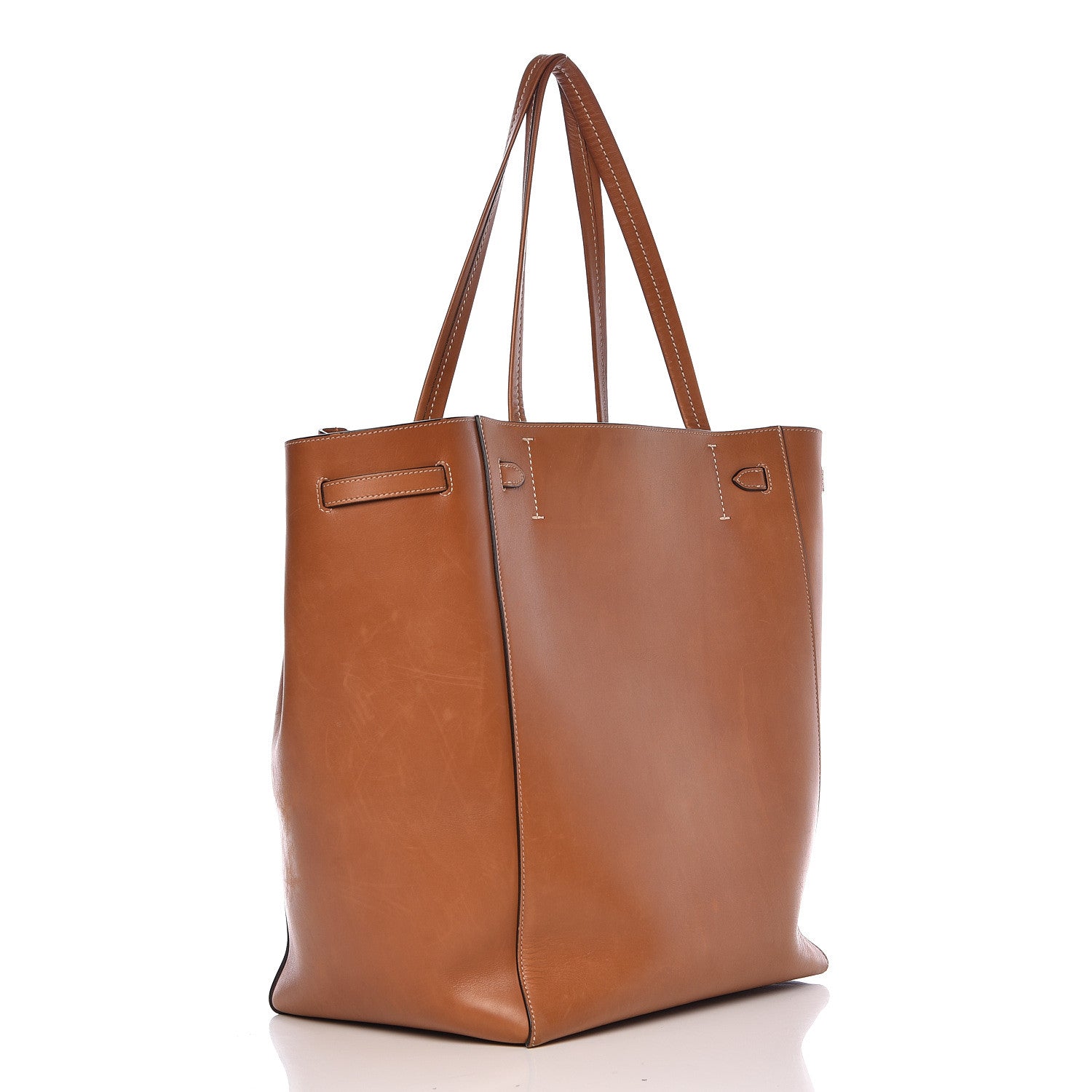 Celine Smooth Calfskin Medium Belt Cabas Phantom Brown 3 of 17