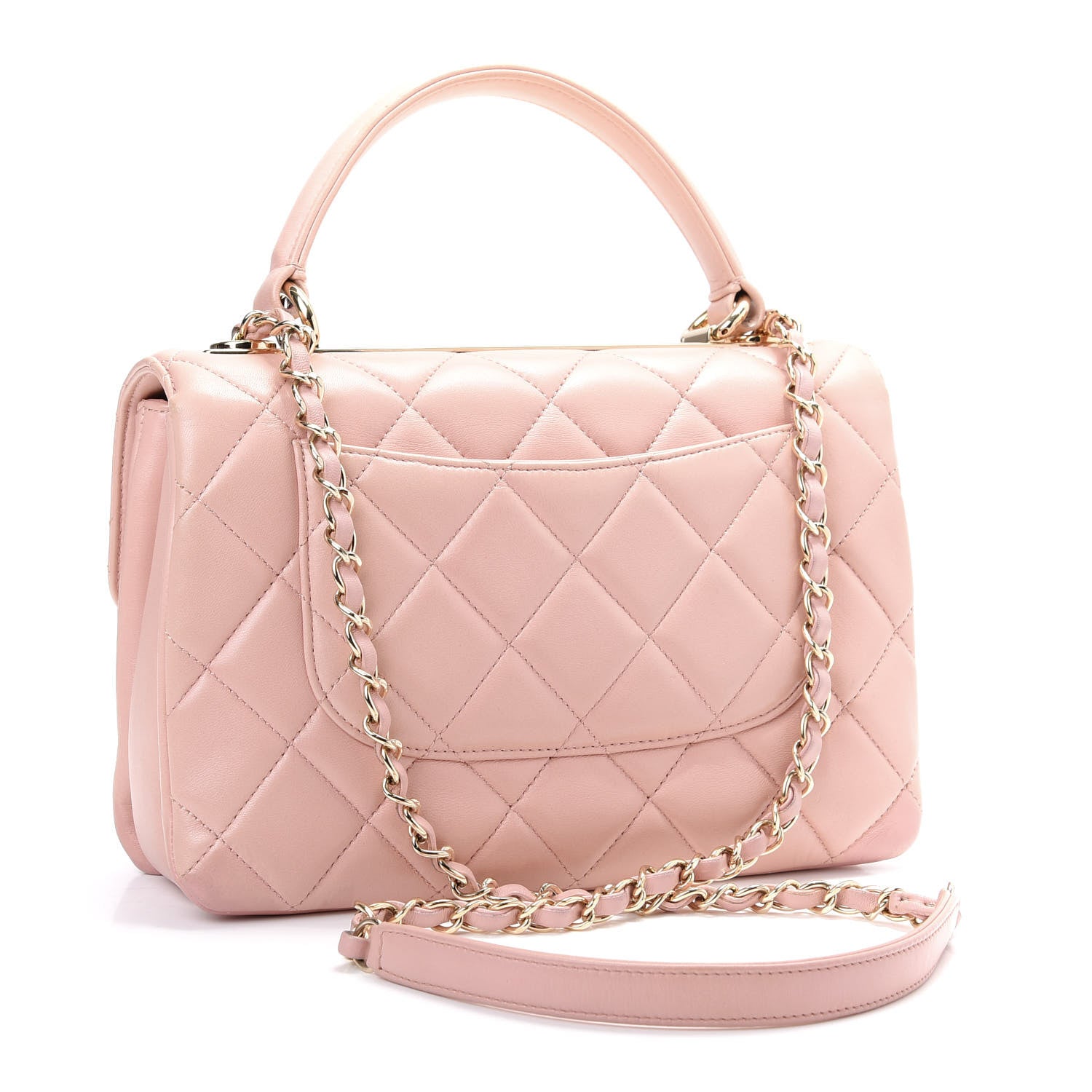 Chanel Lambskin Quilted Small Trendy CC Flap Dual Handle Bag Light Pink 3 of 10