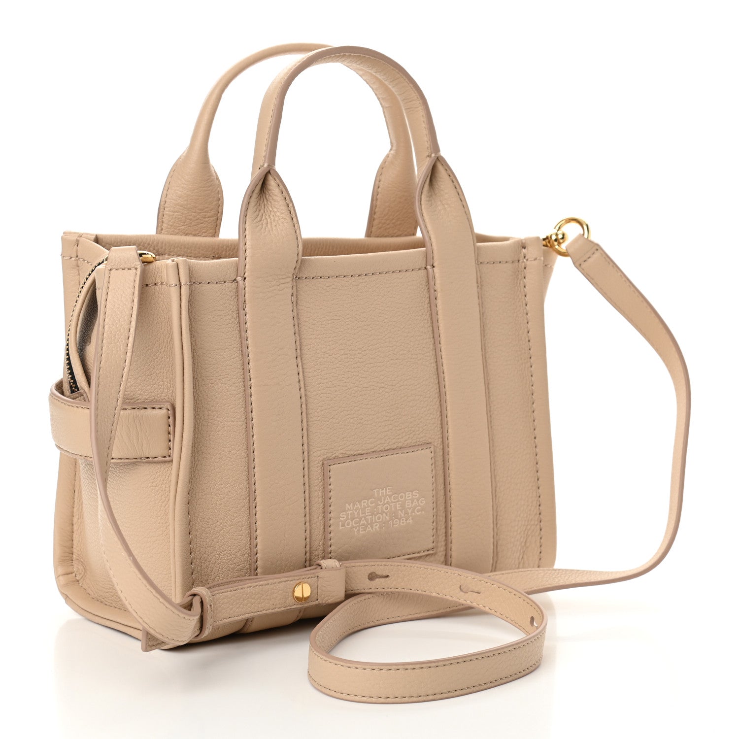 Marc Jacobs Grained Calfskin Small The Tote Bag Twine 3 of 10