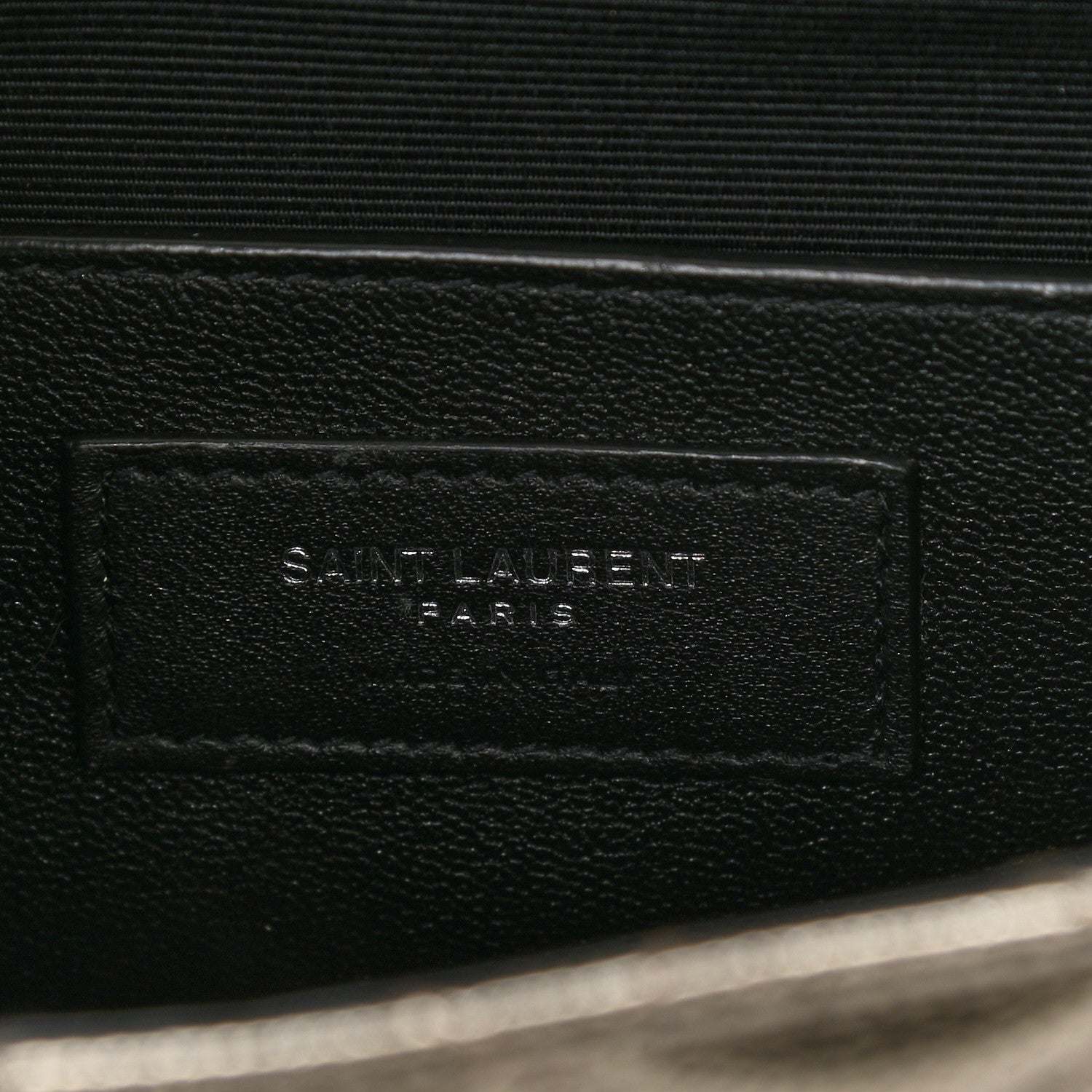 Saint Laurent Metallic Grain De Poudre Textured Mixed Matelasse Triquilt Small Monogram Satchel Gold 6 of 10