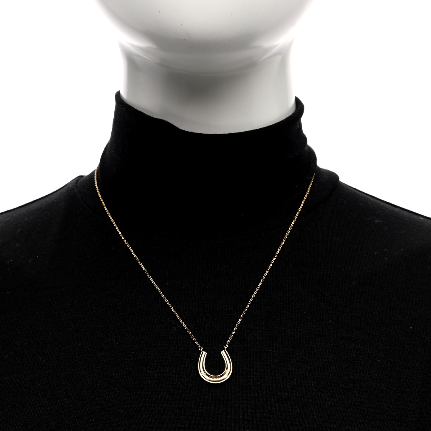 18K Yellow Gold 1837 Horseshoe Pendant Necklace