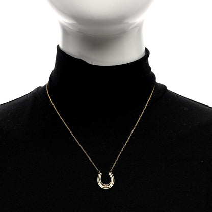 Tiffany 18K Yellow Gold 1837 Horseshoe Pendant Necklace 3 of 5