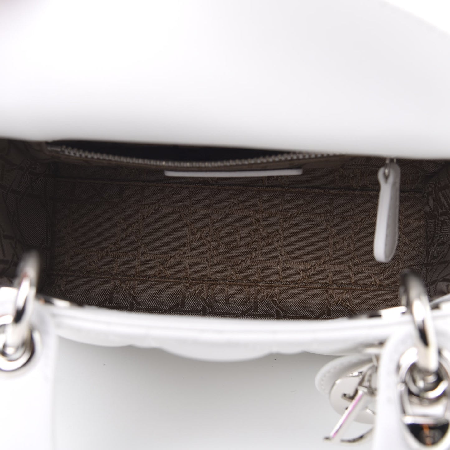 Lambskin Cannage Mini Lady Dior White