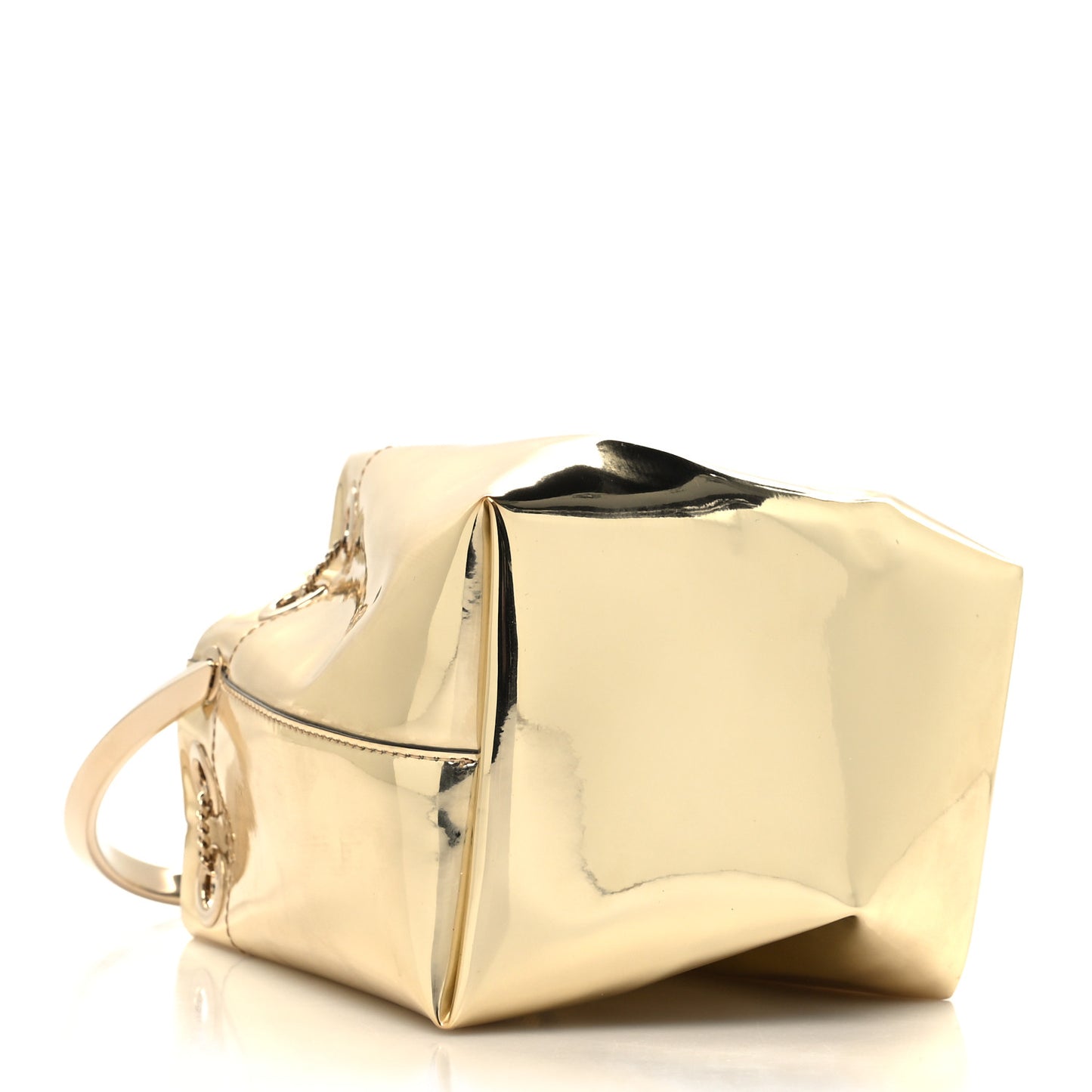 Metallic Patent Bon Bon Bag Gold