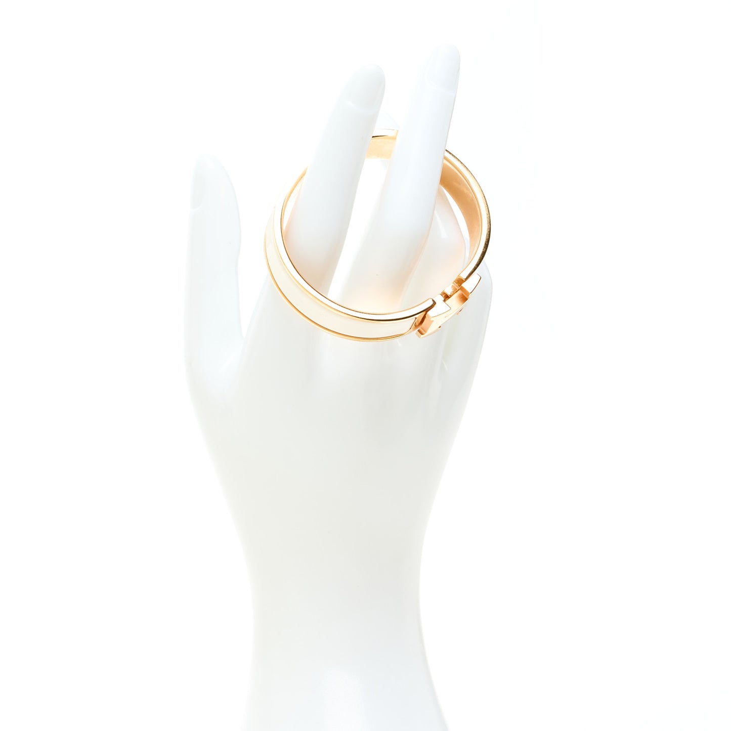 Enamel Narrow Clic Clac H Bracelet PM Craie