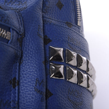 MCM Visetos Medium Side Stud Stark Backpack Blue 15 of 17