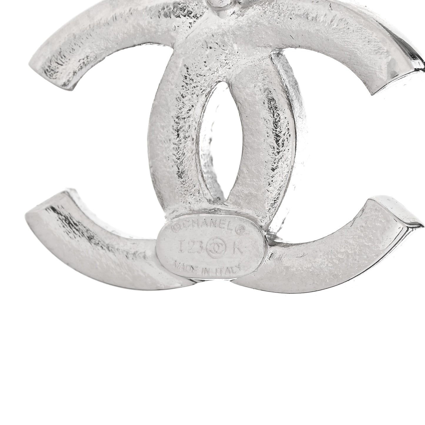 Crystal CC Earrings Silver