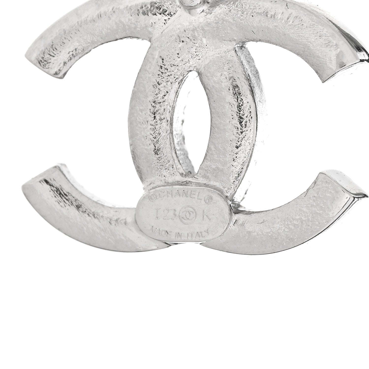 Chanel Crystal CC Earrings Silver 4 of 5