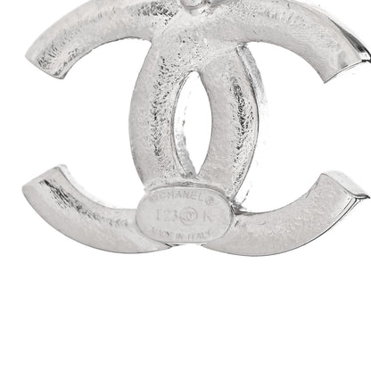 Chanel Crystal CC Earrings Silver 4 of 5