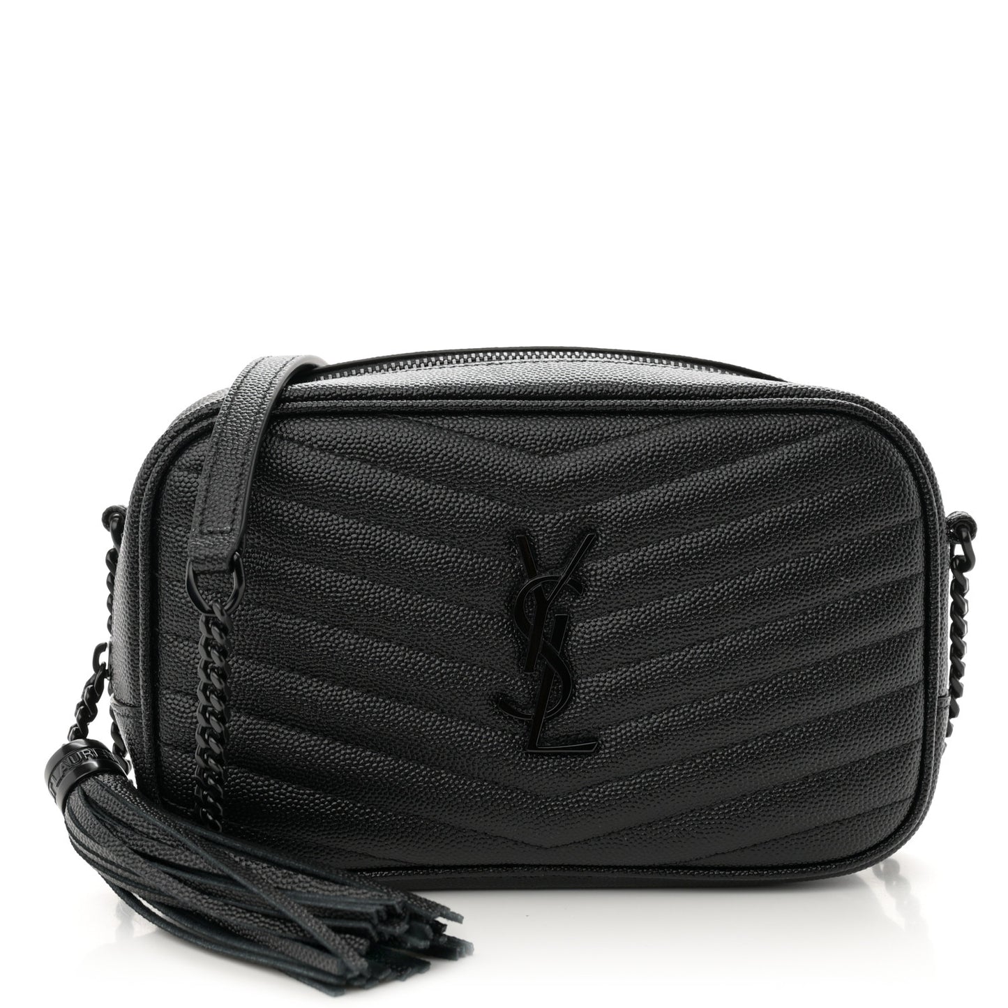 Grain De Poudre Matelasse Monochrome Monogram Mini Lou Camera Bag Black