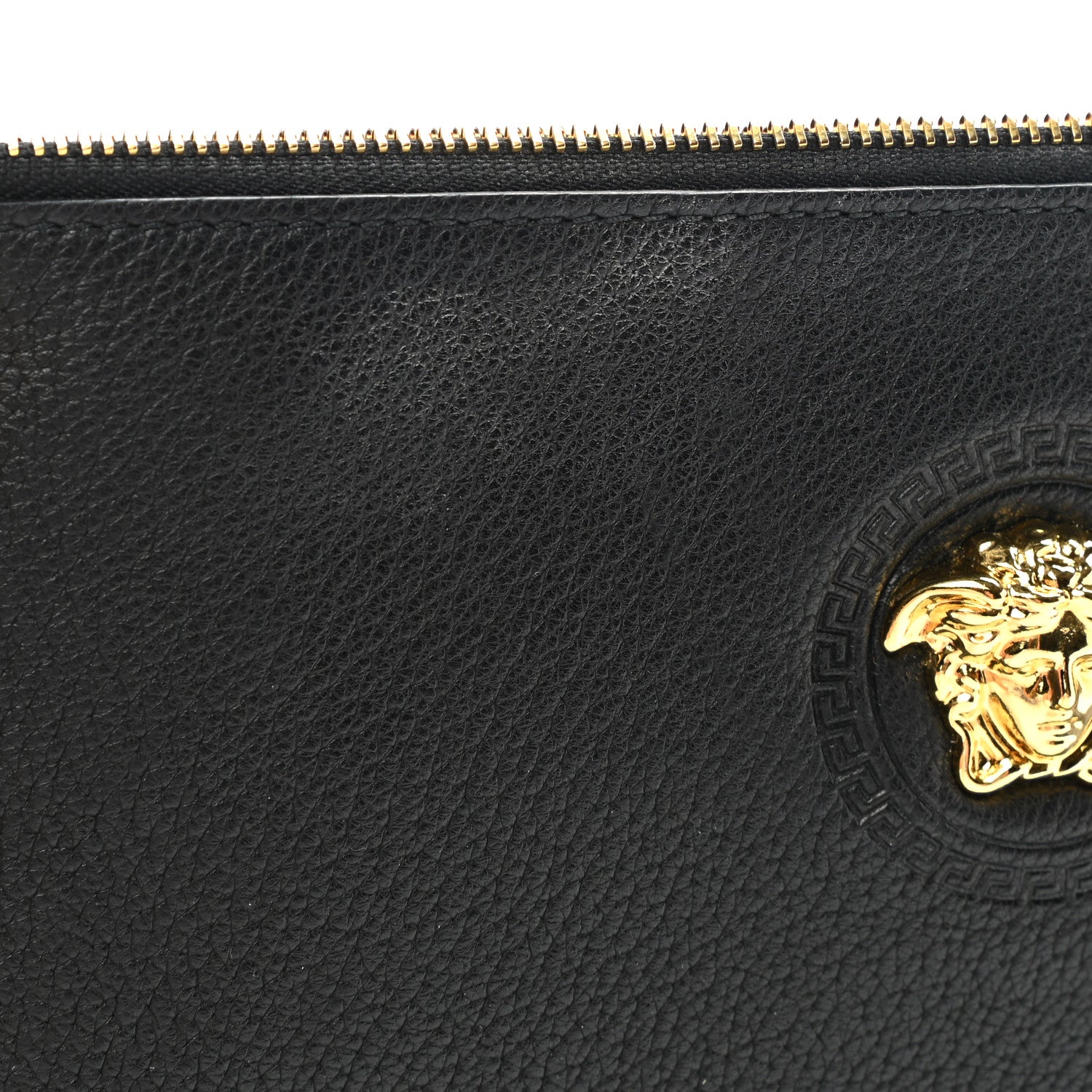 Versace Grained Calfskin La Medusa Pouch Black 8 of 10