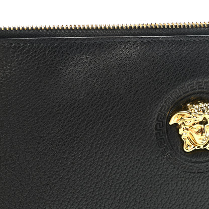 Versace Grained Calfskin La Medusa Pouch Black 8 of 10