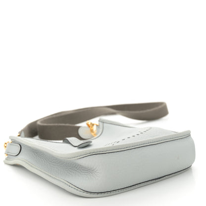 Hermes Taurillon Clemence Amazone Evelyne TPM Bleu Pale Etain 4 of 11