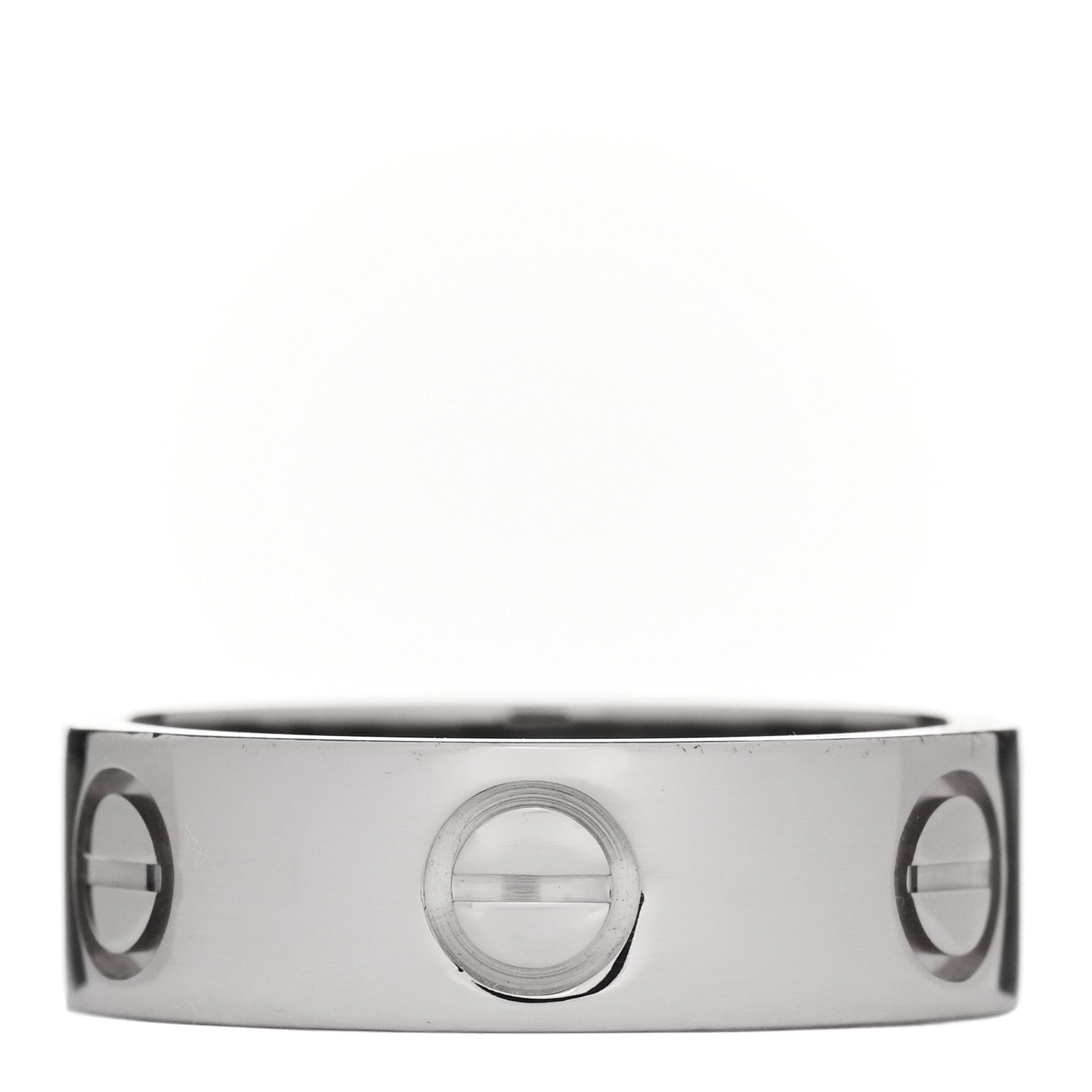 Cartier 18K White Gold 5.5mm LOVE Ring 49 5 1 of 4