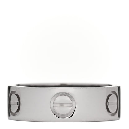 Cartier 18K White Gold 5.5mm LOVE Ring 49 5 1 of 4