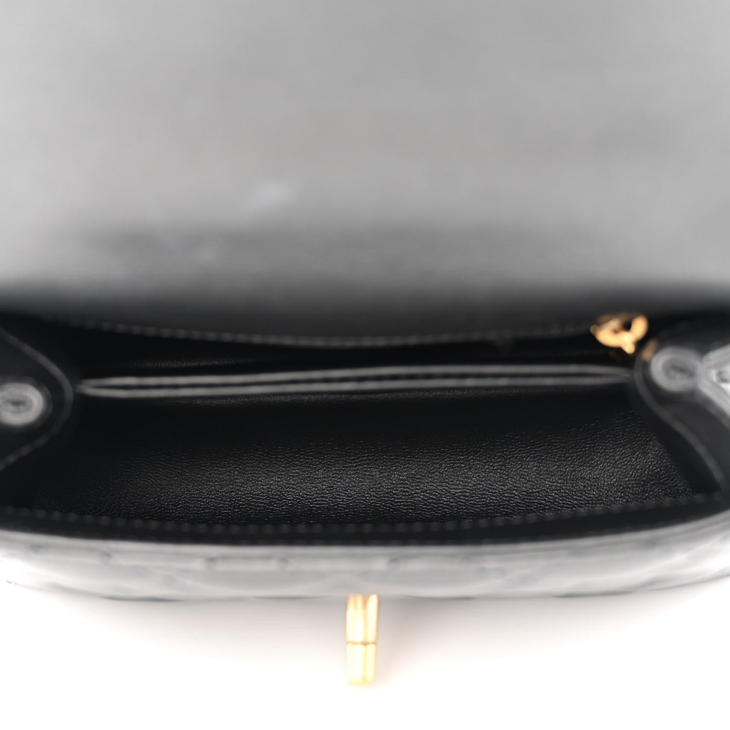 Calfskin Strass Quilted Extra Mini Coco Handle Flap Dark Grey