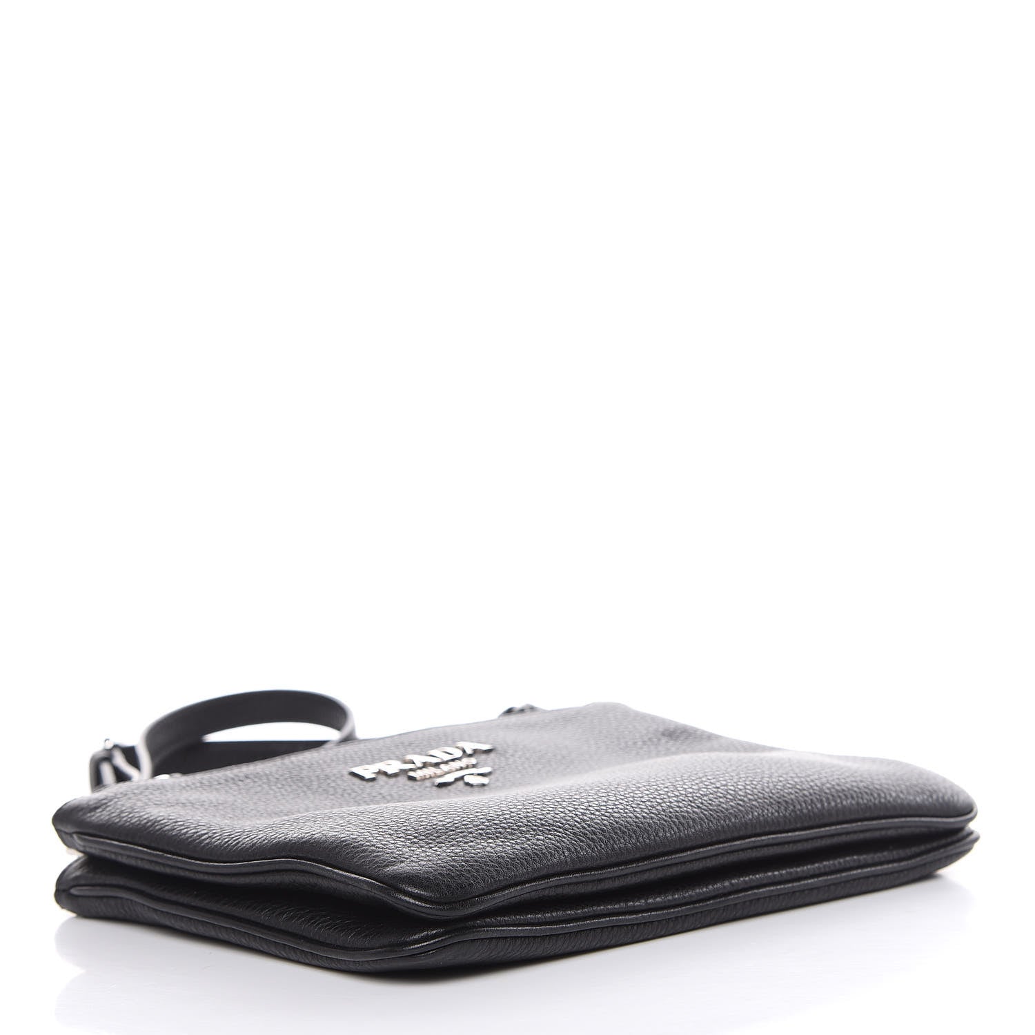 Prada Vitello Phenix Double Zip Crossbody Bag Black 4 of 11