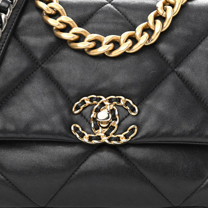 Chanel Lambskin Quilted Medium Chanel 19 Flap Black 8 of 16