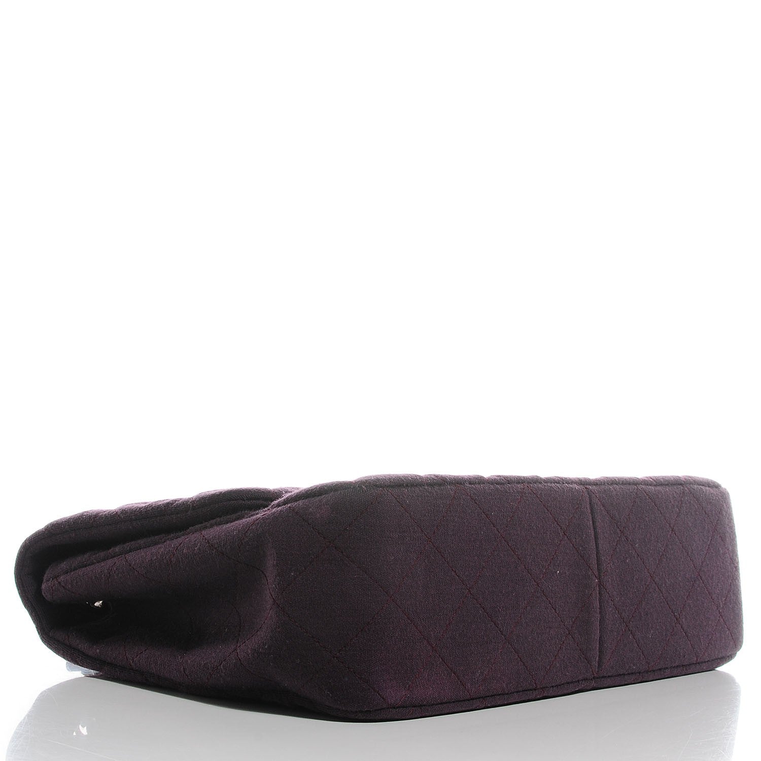 Chanel Jersey Quilted Jumbo Single Flap Purple 4 of 8