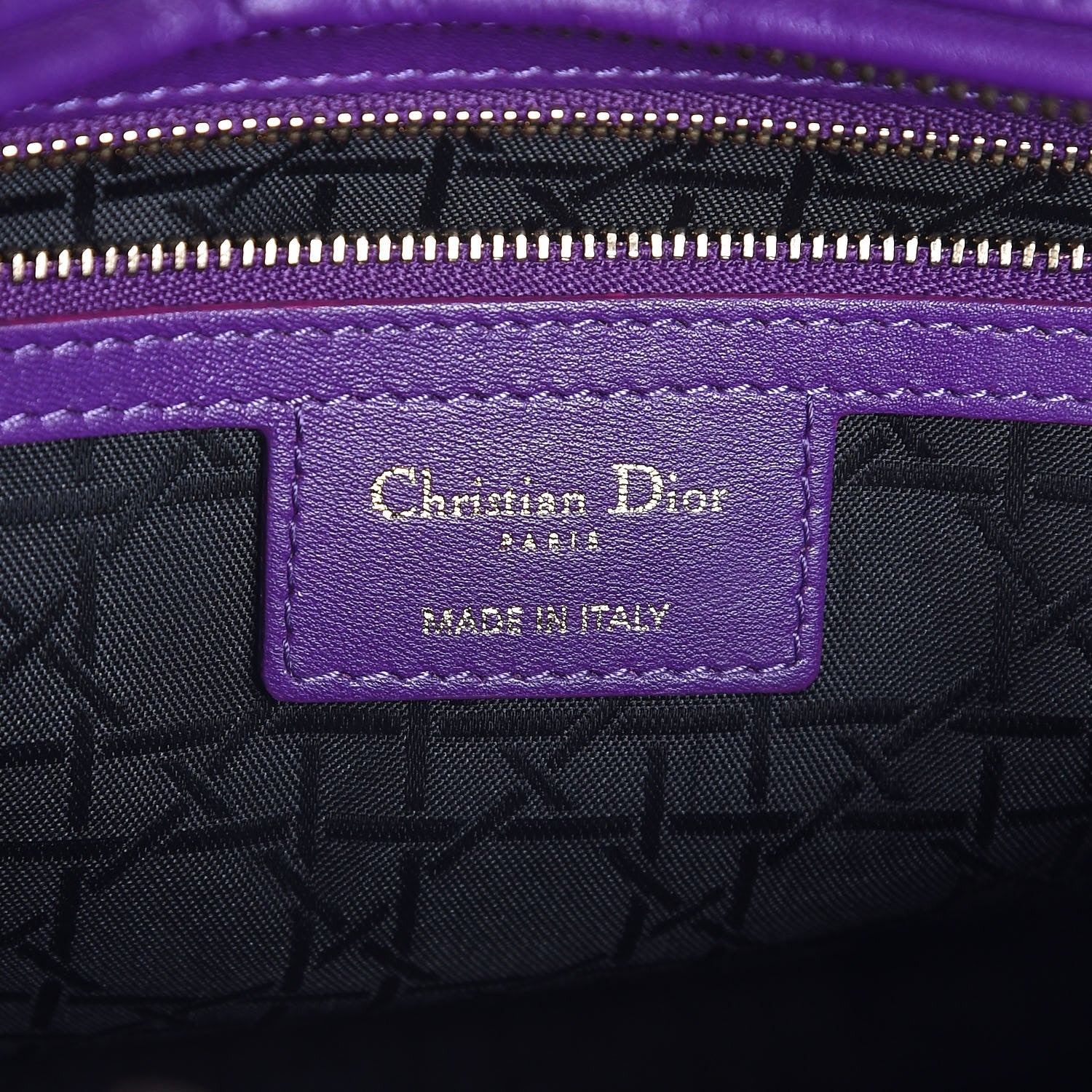 Christian Dior Lambskin Cannage Large Lady Dior Purple 6 of 7