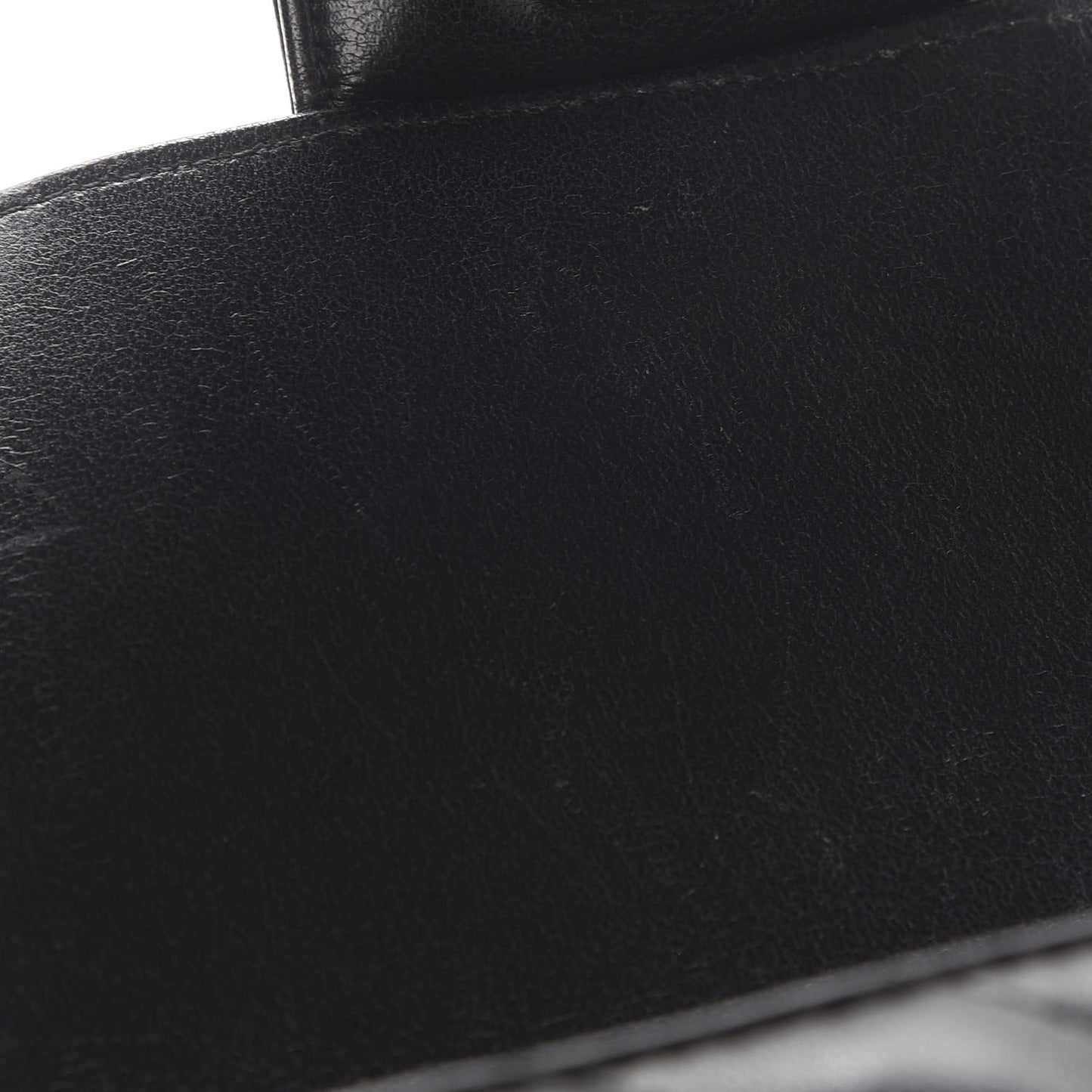 Lambskin Chevron Quilted Mini Rectangular Flap Black