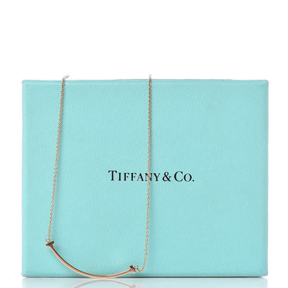 Tiffany 18K Rose Gold Small T Smile Pendant Necklace 7 of 7